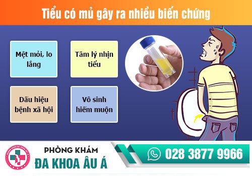Tác hại nguy hiểm do đi tiểu có mủ gây ra
