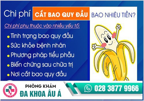 Chi phí cắt bao quy đầu phụ thuộc một phần vào phương pháp