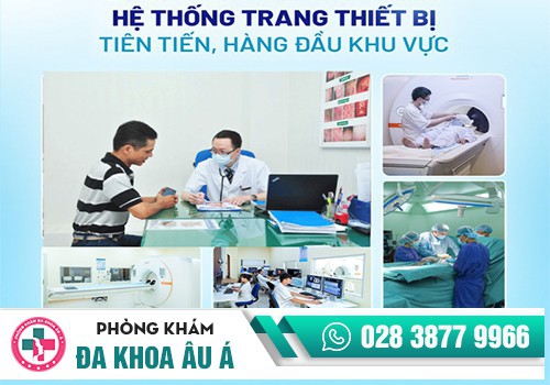 Hệ thống cơ sở vật chất khang trang, thiết bị máy móc y tế hiện đại