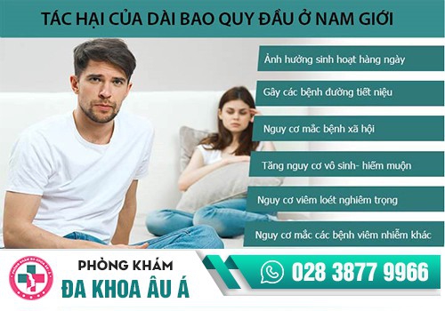 Tác hại của bao quy đầu dài